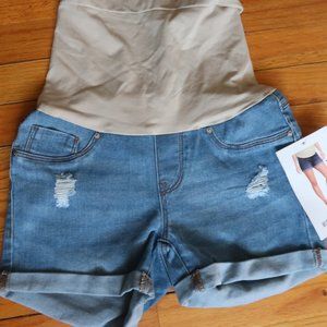Bella Vida Maternity Denim Jean Shorts Size Small
